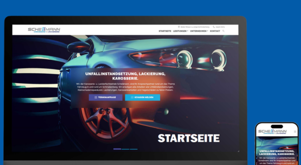 Neue Repanet Website als Mockup